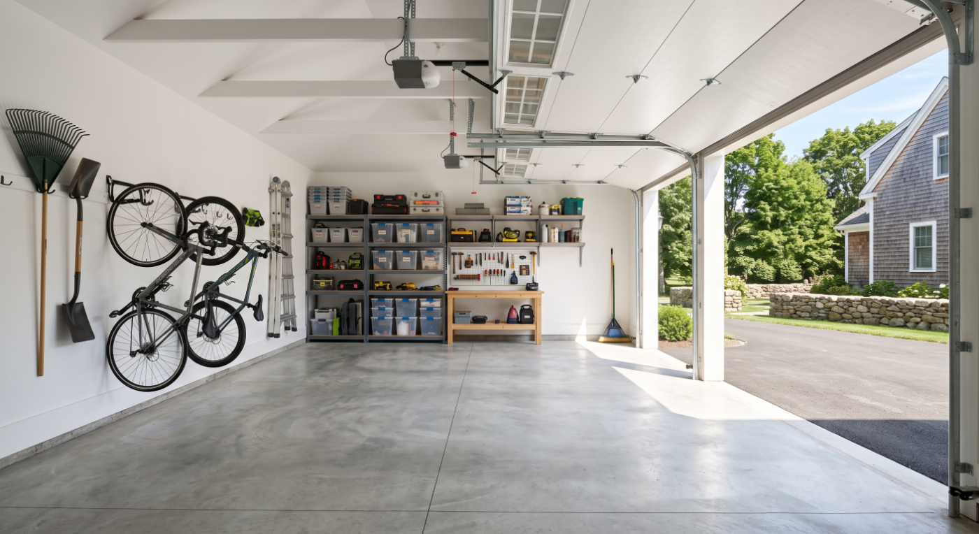 Cleared and swept garage